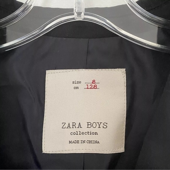 Zara Boys Dark Navy Blue Blazer Size 8 New - Picture 2 of 6